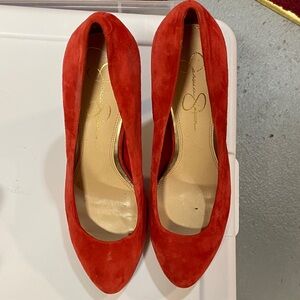 Jessica Simpson Red Suede Heels
